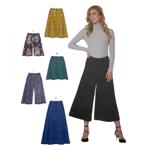 McCall's M7475 | Adult Skirts, Shorts and Culottes | Size 6-14