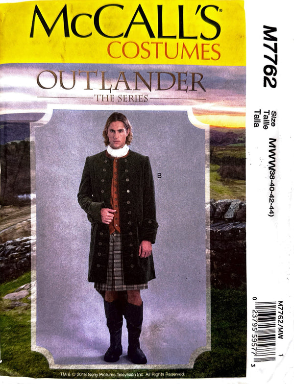 McCall's Costumes Outlander pattern packaging with a person wearing a costume.