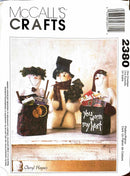 McCall's Crafts 2380 sewing pattern cover with decorative snowmen figures and text