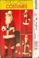 McCall's M5550 | Adult's Santa Costumes and Bag | Size Sm-Lg | Costume Pattern