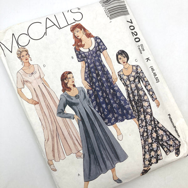 McCall's 7020 | Adult's Dress and Jumpsuit | Sizes 46, 48, 50