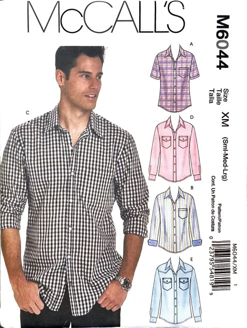 McCall's M6044 | Men's Shirts | Size Sm- Lg