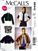 McCall's M6443 | Misses' Lined Vest and Jackets | Size Lg-XXL