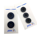 3/4" or 7/8" Navy Shimmer Border | JHB International Plastic Buttons | Choose Your Size