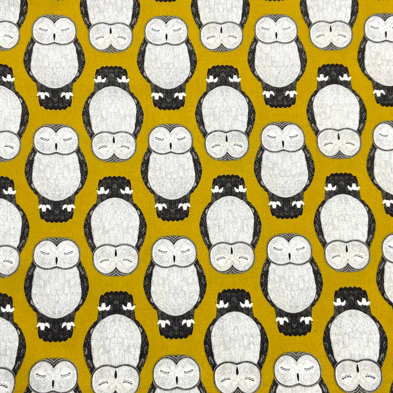 Owls Mustard | Nocturnal | Quilting Cotton