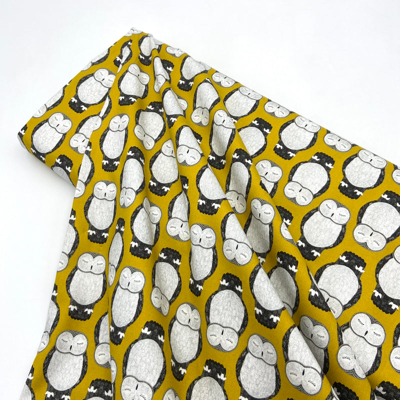 Owls Mustard | Nocturnal | Quilting Cotton