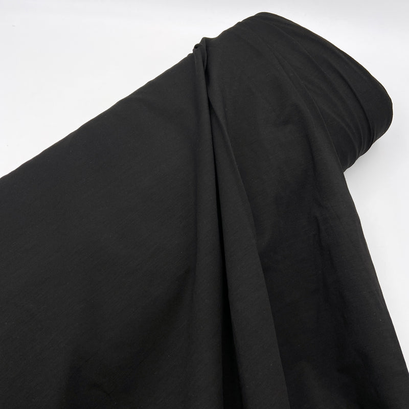 Black Lycra Fleece fabric