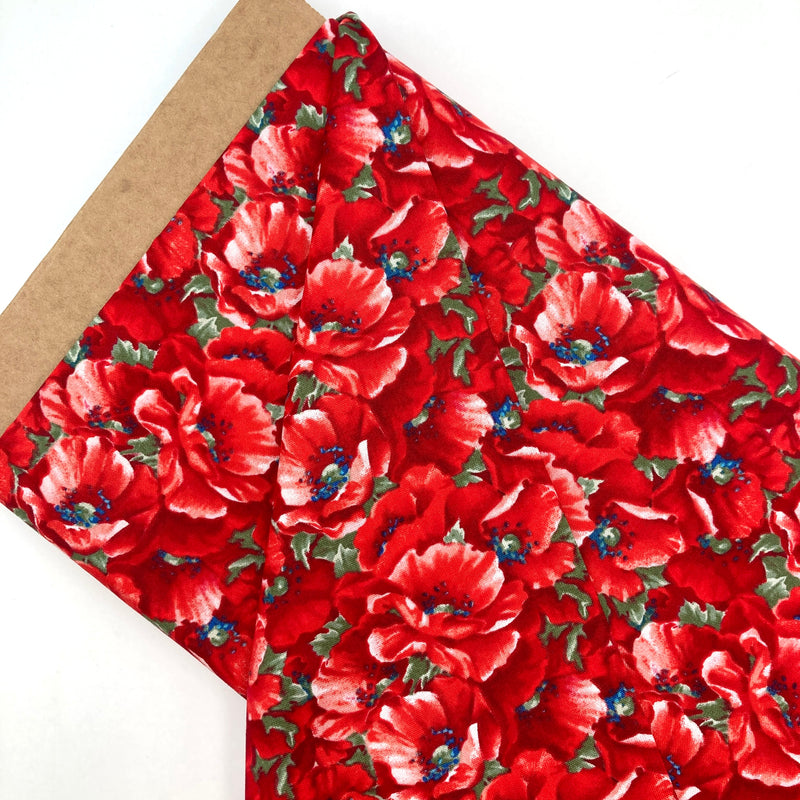 Packed Poppies | Liberty for All Henry Glass & Co. | Quilting Cotton