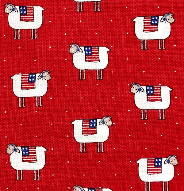 Patriotic Sheep Red | Prairie Days | Quilting Cotton