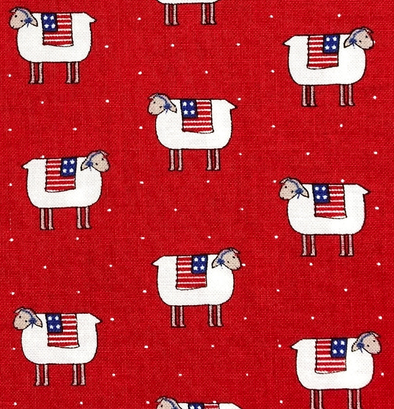 Patriotic Sheep Red | Prairie Days | Quilting Cotton
