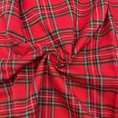 Poinsettia Plaid | Metallic Plaid Shirting
