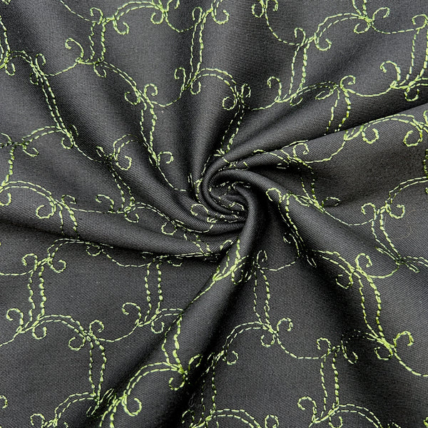 Poison Ivy | Embroidered Stretch Cotton