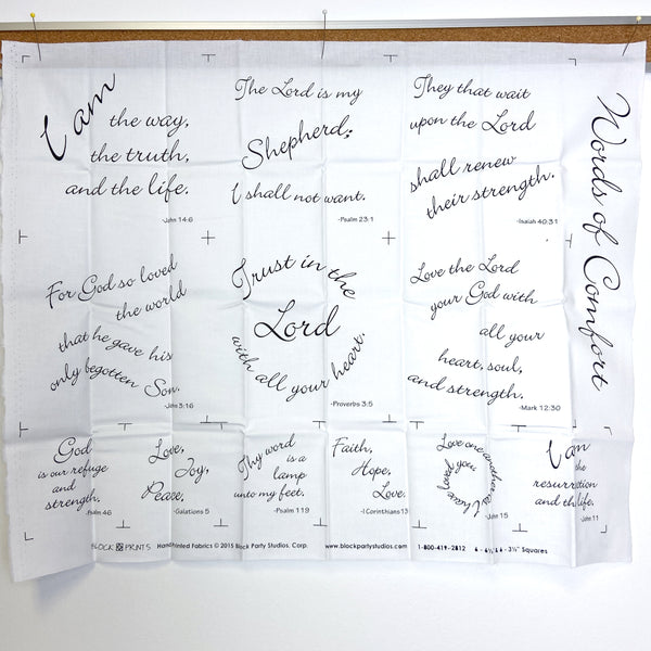 Words of Comfort | Project Panel | Quilt Labels