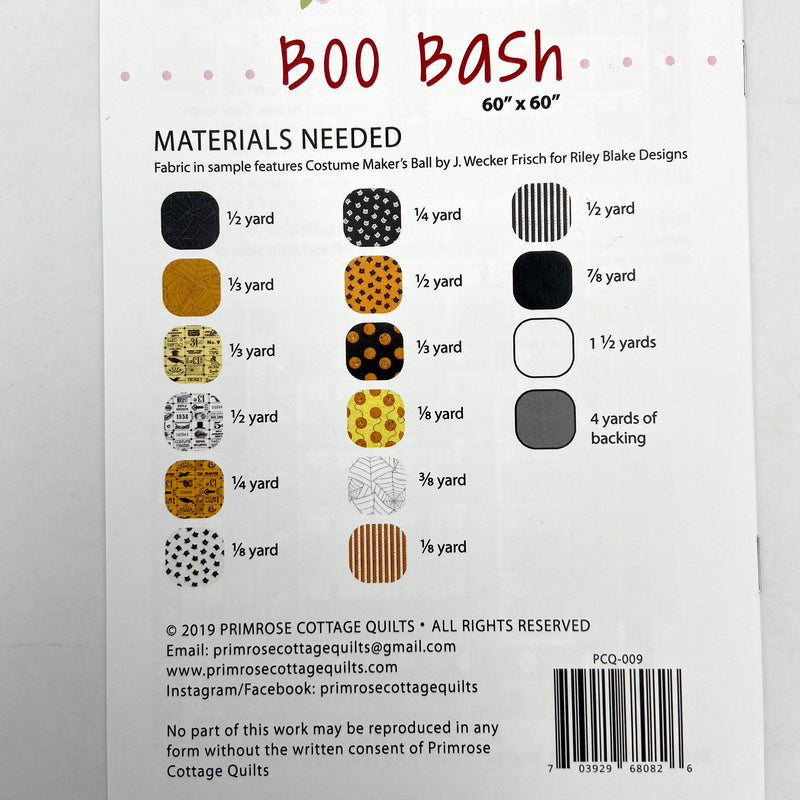 Boo Bash | Primrose Cottage Quilts | Quilt Pattern