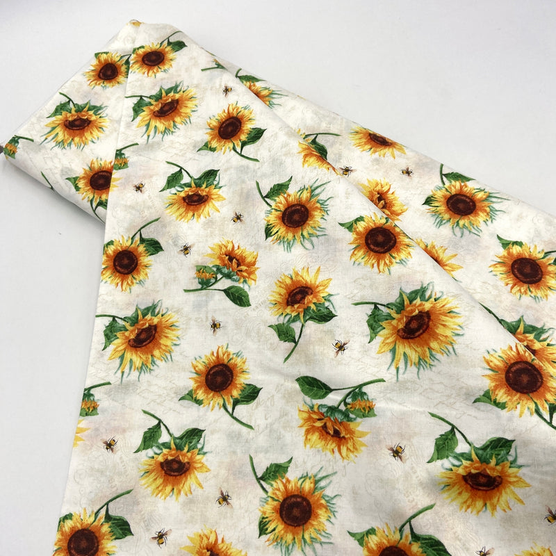Blooms and Bees White | Sundance Meadow | Quilting Cotton
