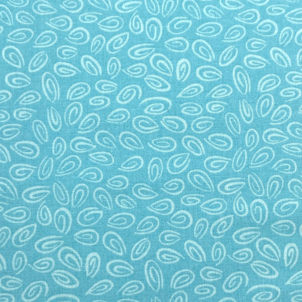 Swirls Turquoise | Susybee | Quilting Cotton