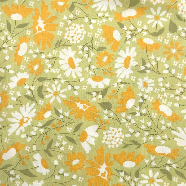 Flower Field Sage | Buttercup Slate | Quilting Cotton