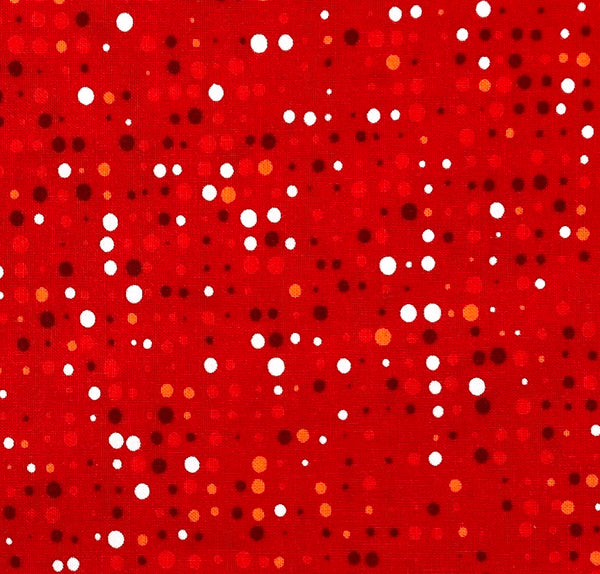 Red with Polka Dots | Colour Fun Blank | Quilting Cotton