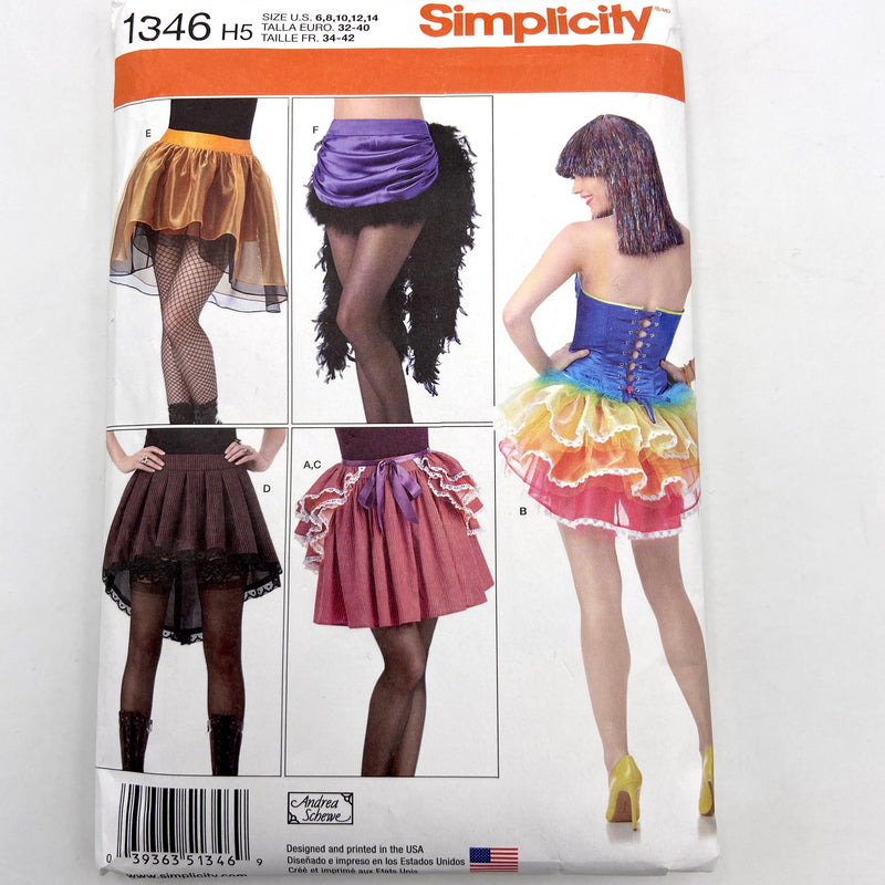 Simplicity 1346 | Costume Skirts and Bustles | Sizes 6-14
