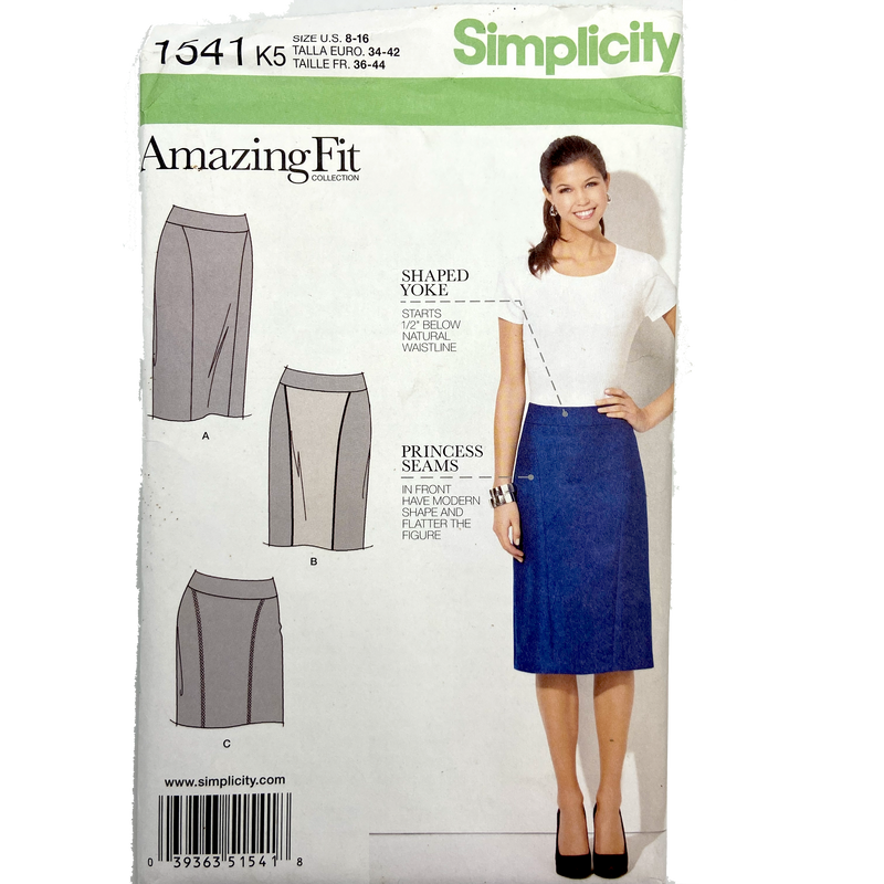 Simplicity 1541 | Adult Petite Skirt | Size 8-16