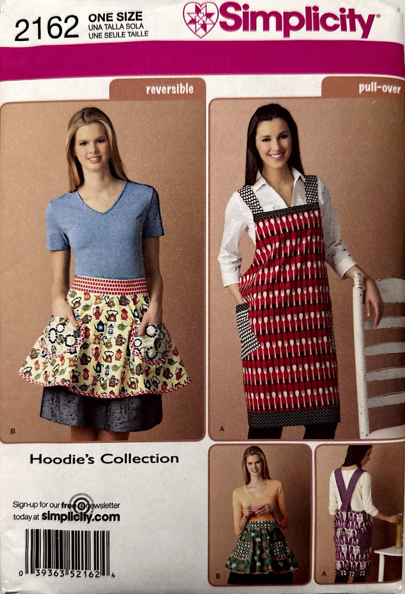 Simplicity 2162 | Adult Over the Head Apron and Reversible Apron | One Size
