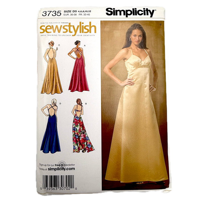 Simplicity 3735 | Adult Dress | Size 4-12