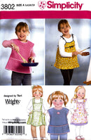 Simplicity 3802 | Child's Aprons | Size 3-8