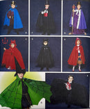 Simplicity Costumes pattern with various costume designs on a blue background