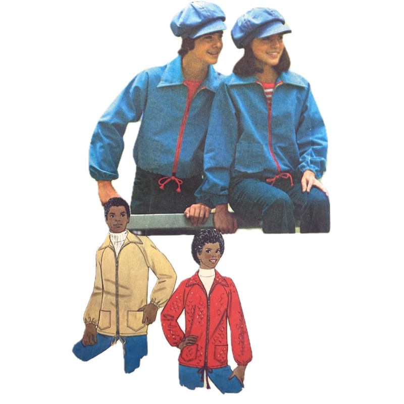 Simplicity 7253  | Adult Unlined Jacket in Two Lengths and Cap | Chest 35" or 36"