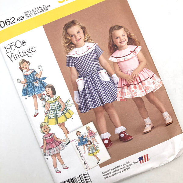 Simplicity 8062 | Toddler's and Kids' Dress | Sizes 4-8