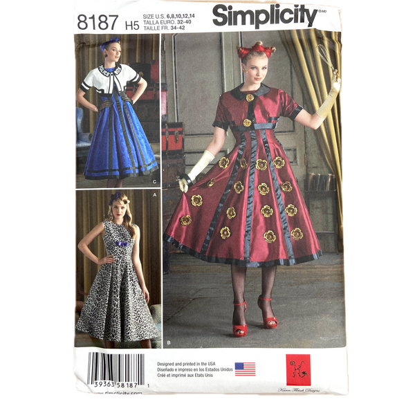 Simplicity 8187 | Adult Dress and Jacket | Size 6-14