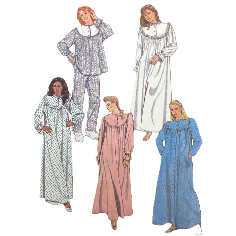 Simplicity 8914  | Adult Pajamas, Nightgown and Robe | Size 22-24
