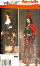 Simplicity sewing pattern packaging with two models wearing costumes.