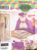 Simplicity Quilters Only Fabrics pattern with fabric swatches and designs on a white background