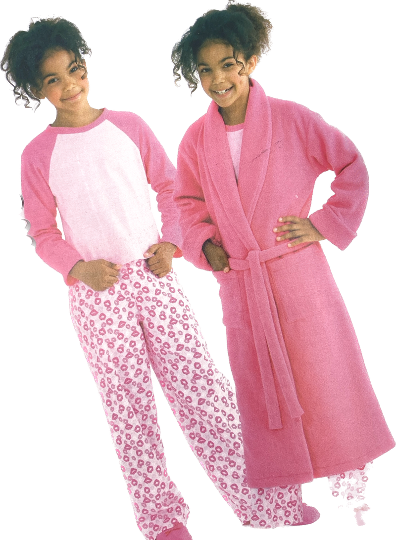Butterick See & Sew B4322 | Kids' Robe, Top and Pants | Sizes 7-8-10