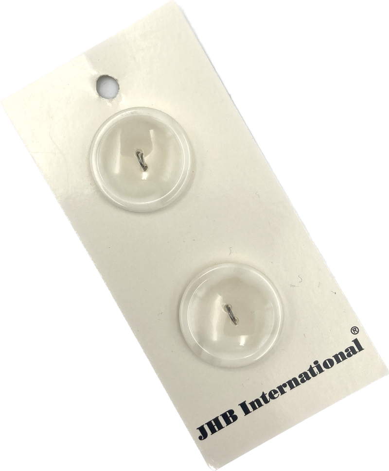 7/8" Shimmer Mod White Buttons - JHB - Made in Italy