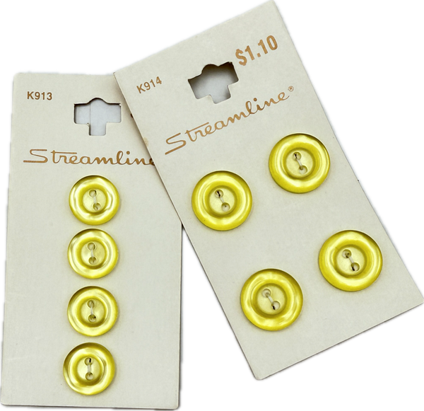 1/2" or 5/8" Daffodil | Plastic Buttons | Choose Your Size