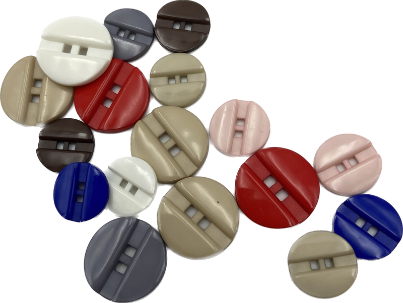 5/8" & 3/4" Line Up | Plastic Buttons | Choose Size and Color