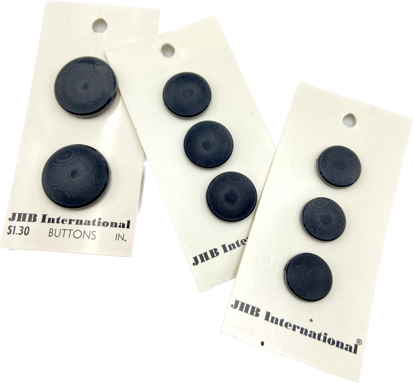 5/8" - 3/4" - 7/8" Black Illusion Buttons - JHB - Made in Italy