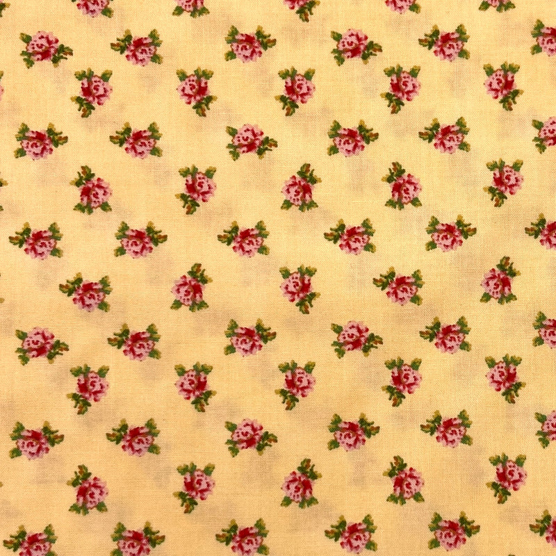 Delicate Roses Yellow | Sweet Beginnings | Quilting Cotton