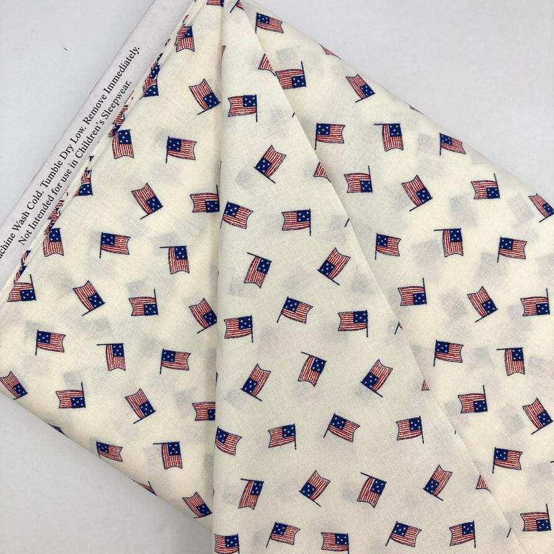 Tossed Flags Ivory | Prairie Days | Quilting Cotton
