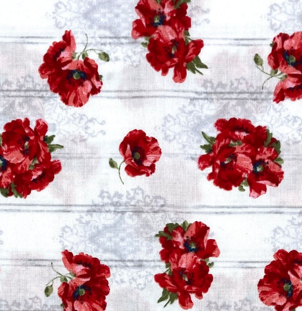 Tossed Poppies | Liberty for All Henry Glass & Co. | Quilting Cotton