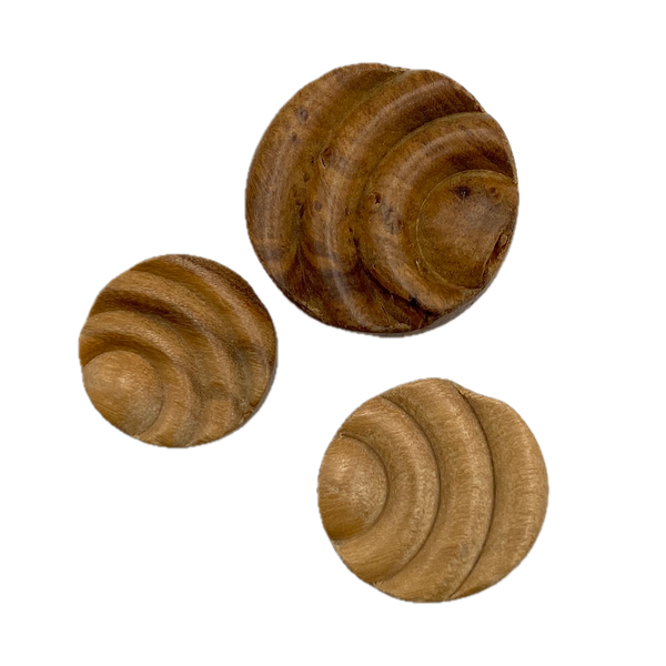 5/8", 11/16" or 7/8" Ripple | Wood Buttons | Choose Your Size