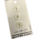 1/2" Cheryl  | Vintage Plastic Buttons | Set of 3