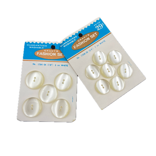 3/4" or 7/8" Fashion Set | Plastic Buttons | Choose Your Size