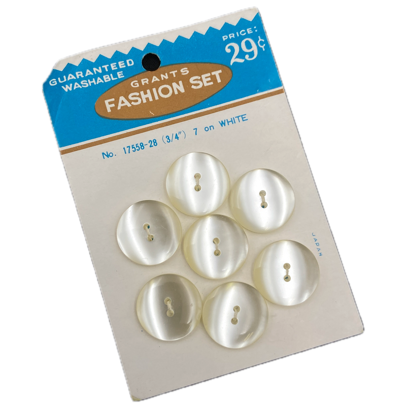 3/4" or 7/8" Fashion Set | Plastic Buttons | Choose Your Size