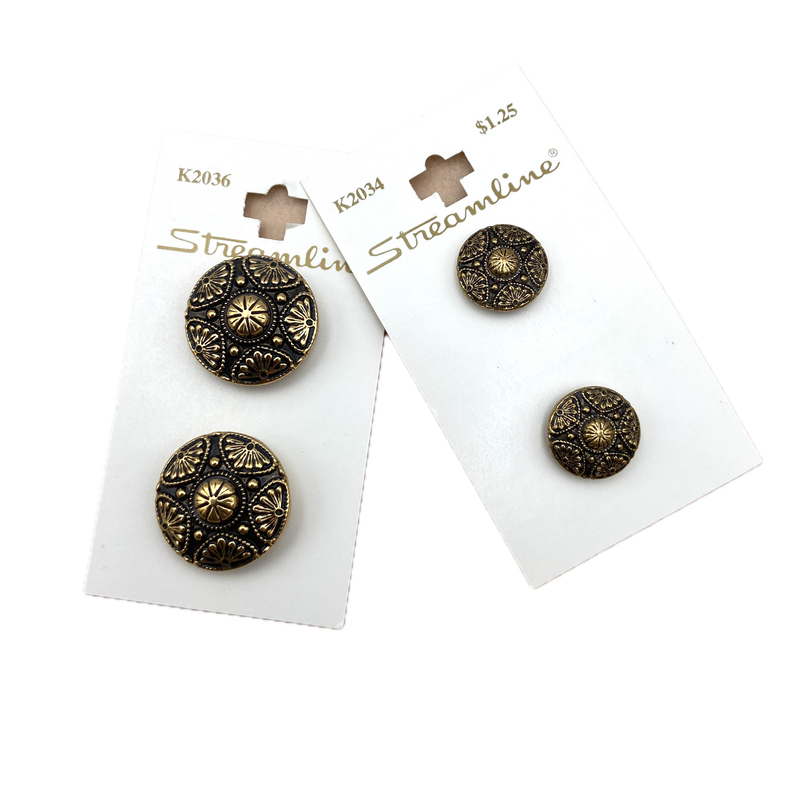 5/8" or 7/8" Ornate | Plastic Buttons | Choose Your Size