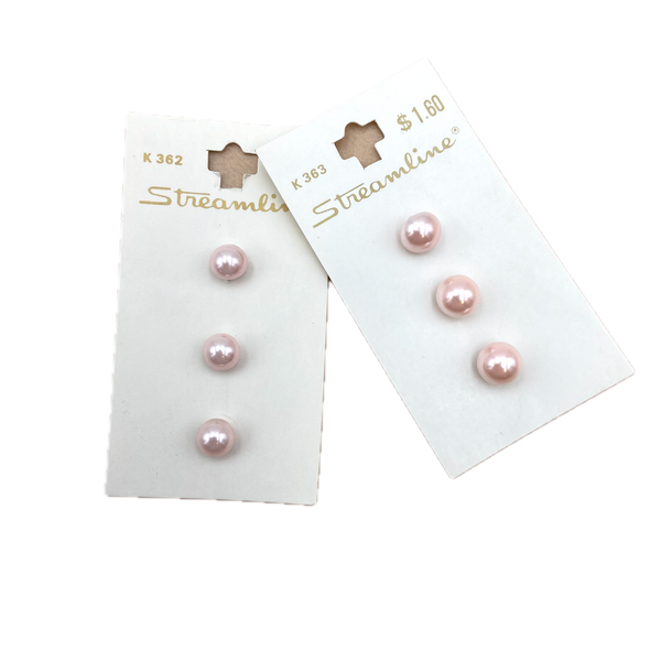 5/16" or 3/8" Pink Pearl | Plastic Buttons | Choose Your Size