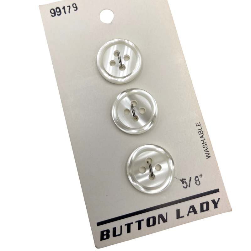 5/8" or 3/4" Jinx  | Vintage Plastic Buttons | Set of 3