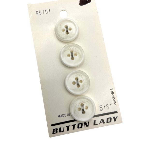 5/8" Cirrus | Vintage Plastic Buttons | Set of 4
